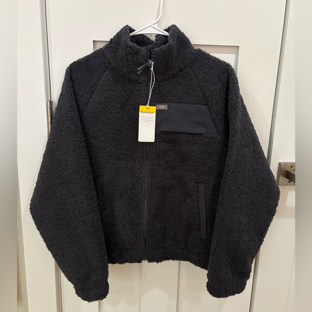 Figs On-Shift High Pile Fleece Bomber Jacket